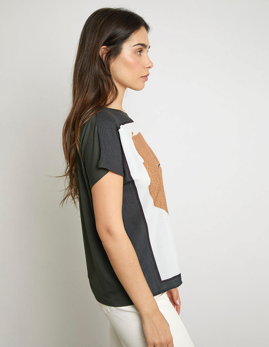 Blusa manga corta para mujer 5