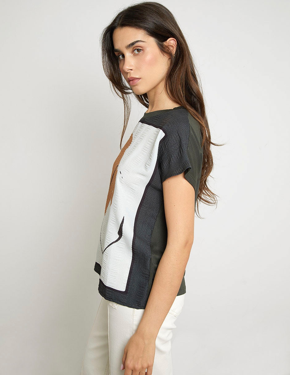 Blusa manga corta para mujer 6