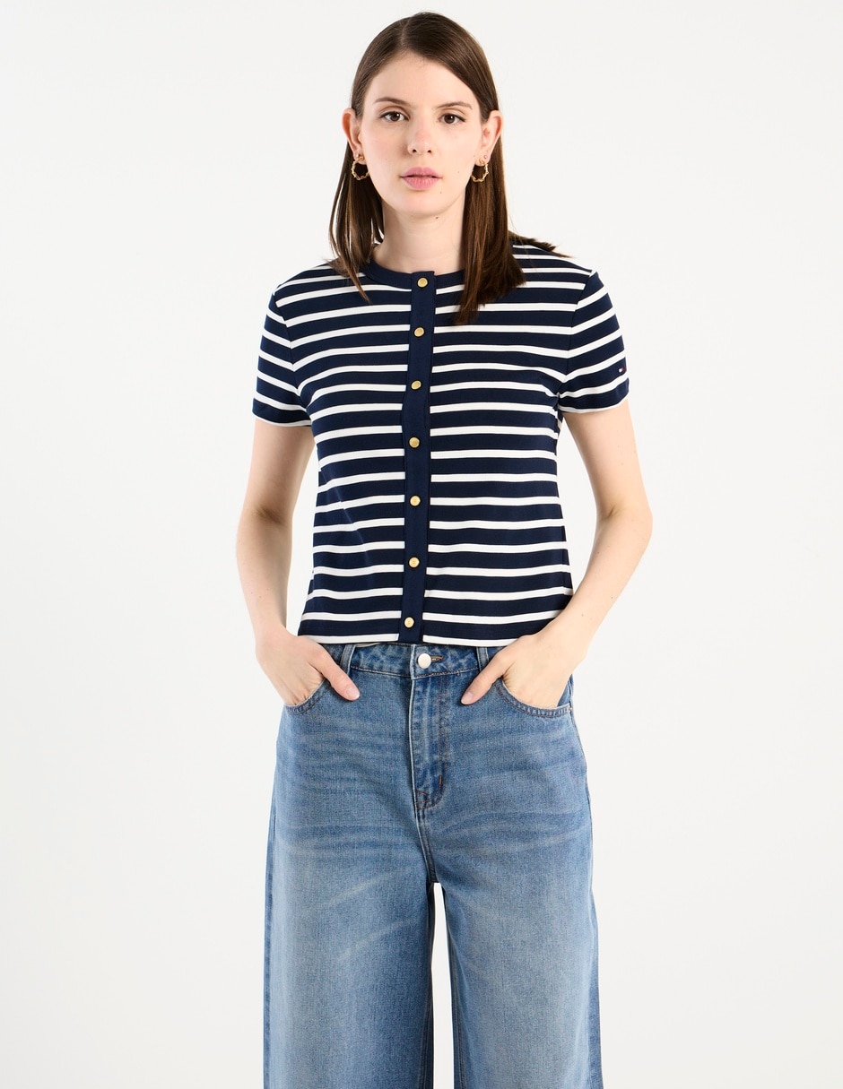Playera manga corta cuello redondo para mujer 8