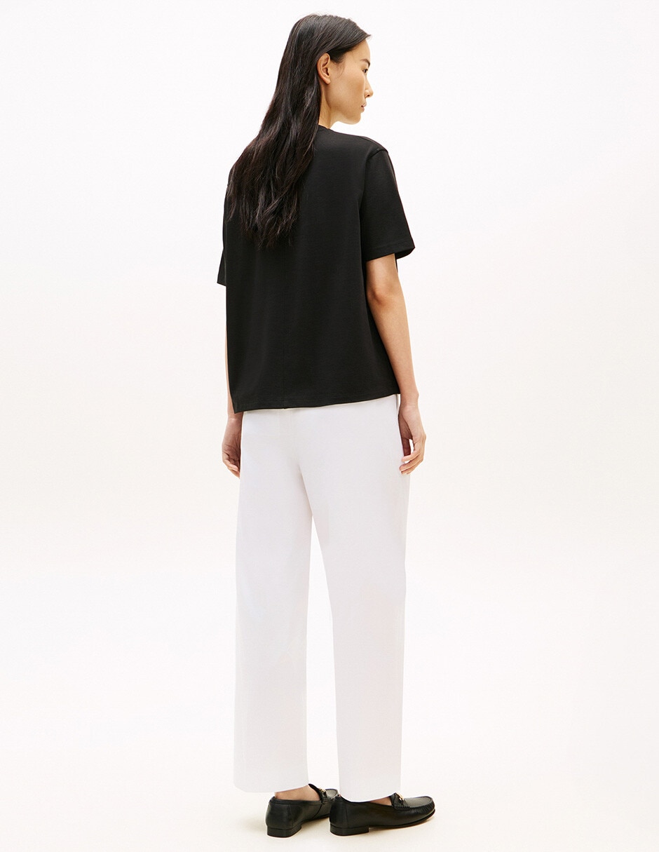 Playera manga corta Tommy cuello redondo para mujer