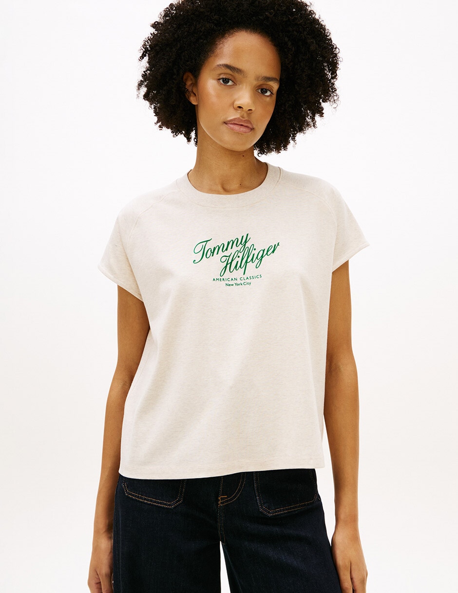 Playera manga corta cuello redondo para mujer Playera manga corta cuello redondo para mujer