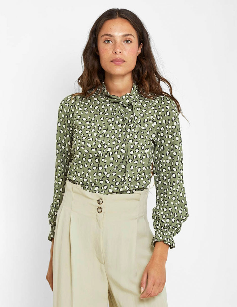 Blusa manga larga para mujer