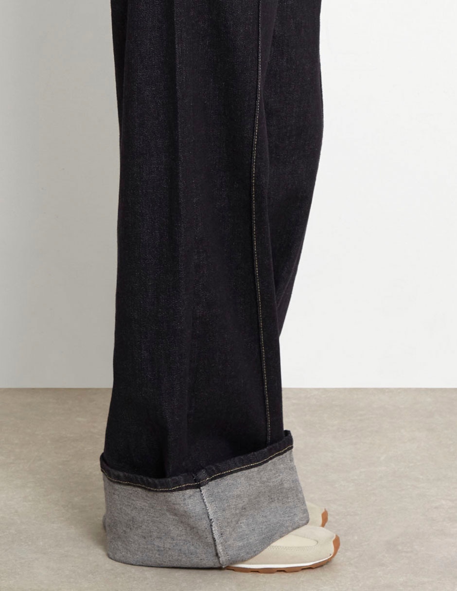 Jeans wide leg corte cintura para mujer 5