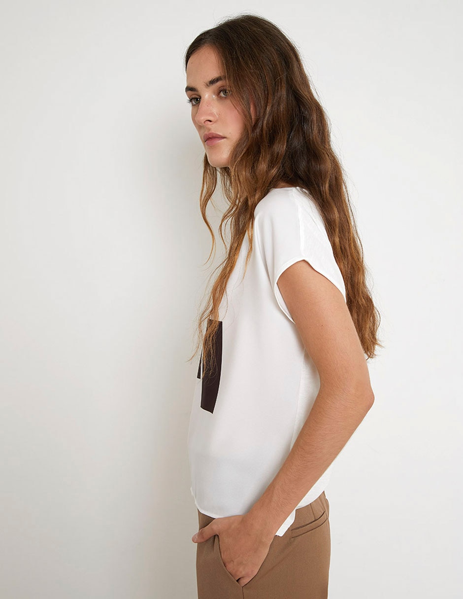 Blusa manga corta para mujer 5