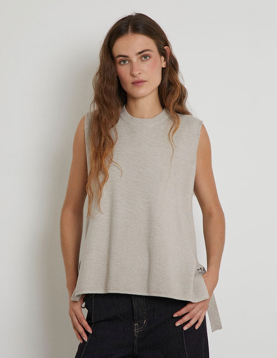 Blusa sin manga para mujer