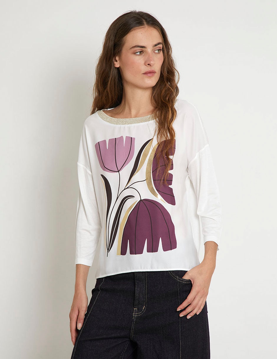 Playera manga 3/4 para mujer Playera manga 3/4 para mujer