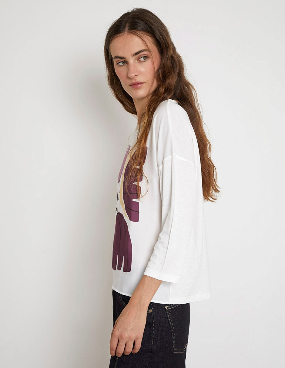 Playera manga 3/4 para mujer 4