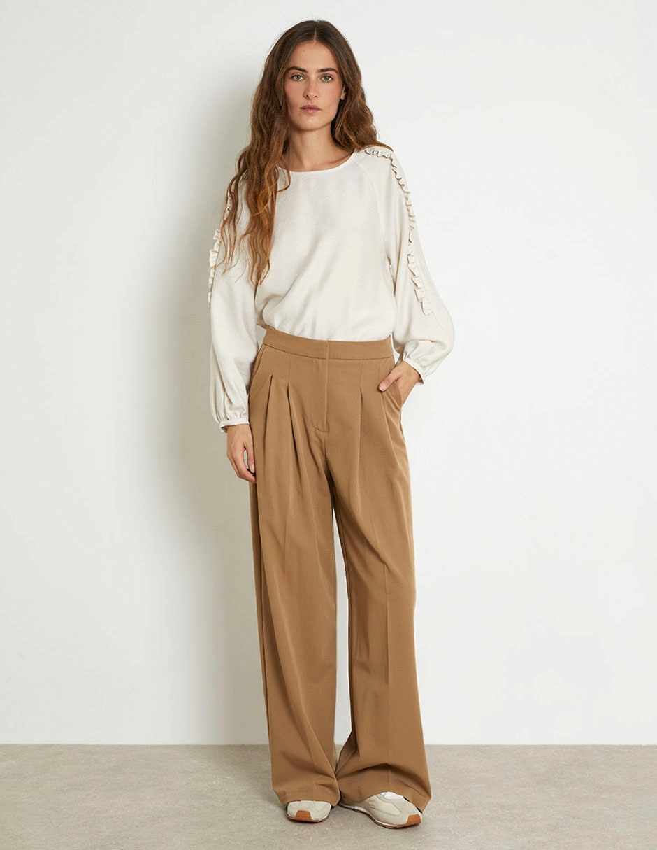 Pantalón relaxed wide leg para mujer 4