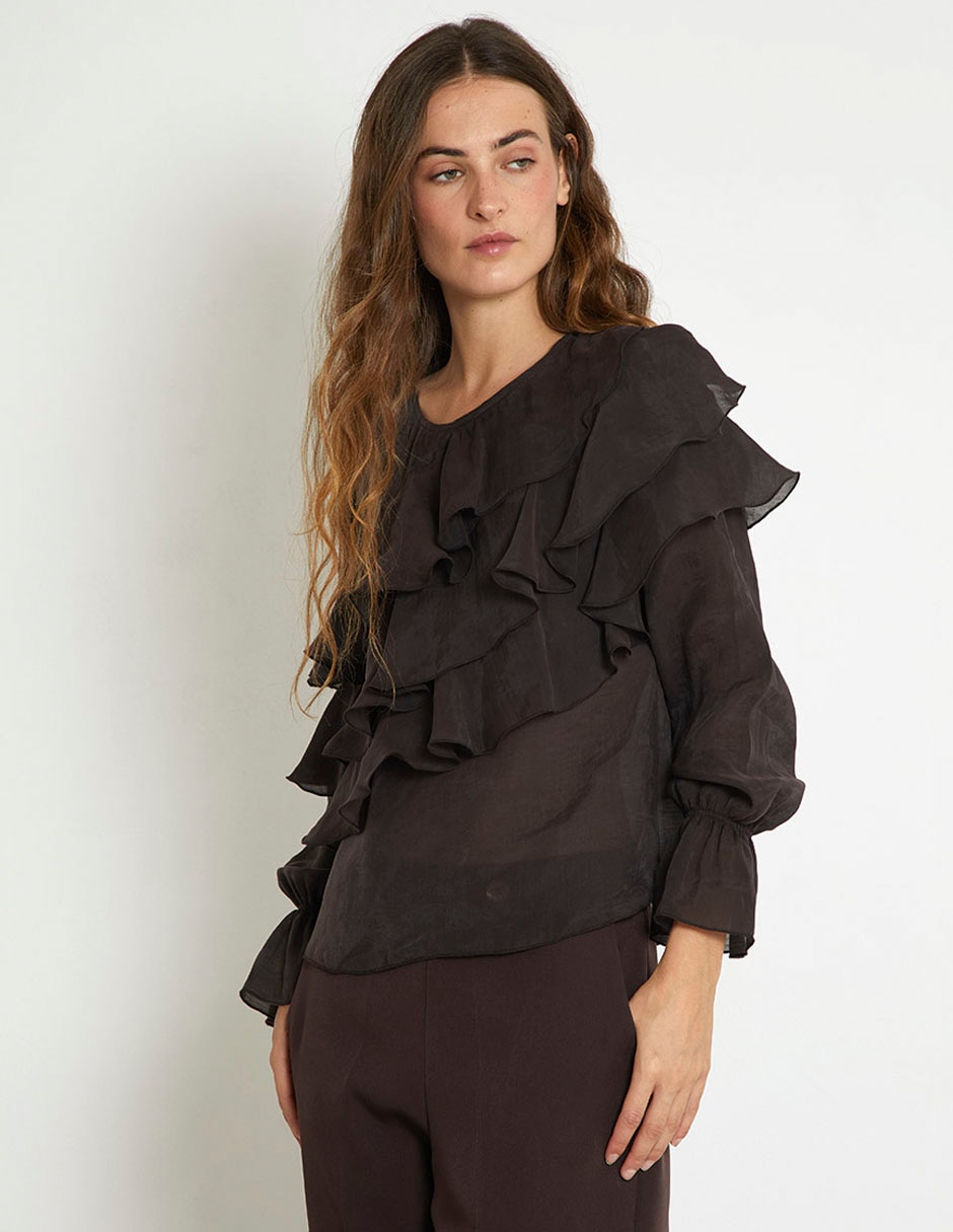 Blusa manga larga para mujer 4