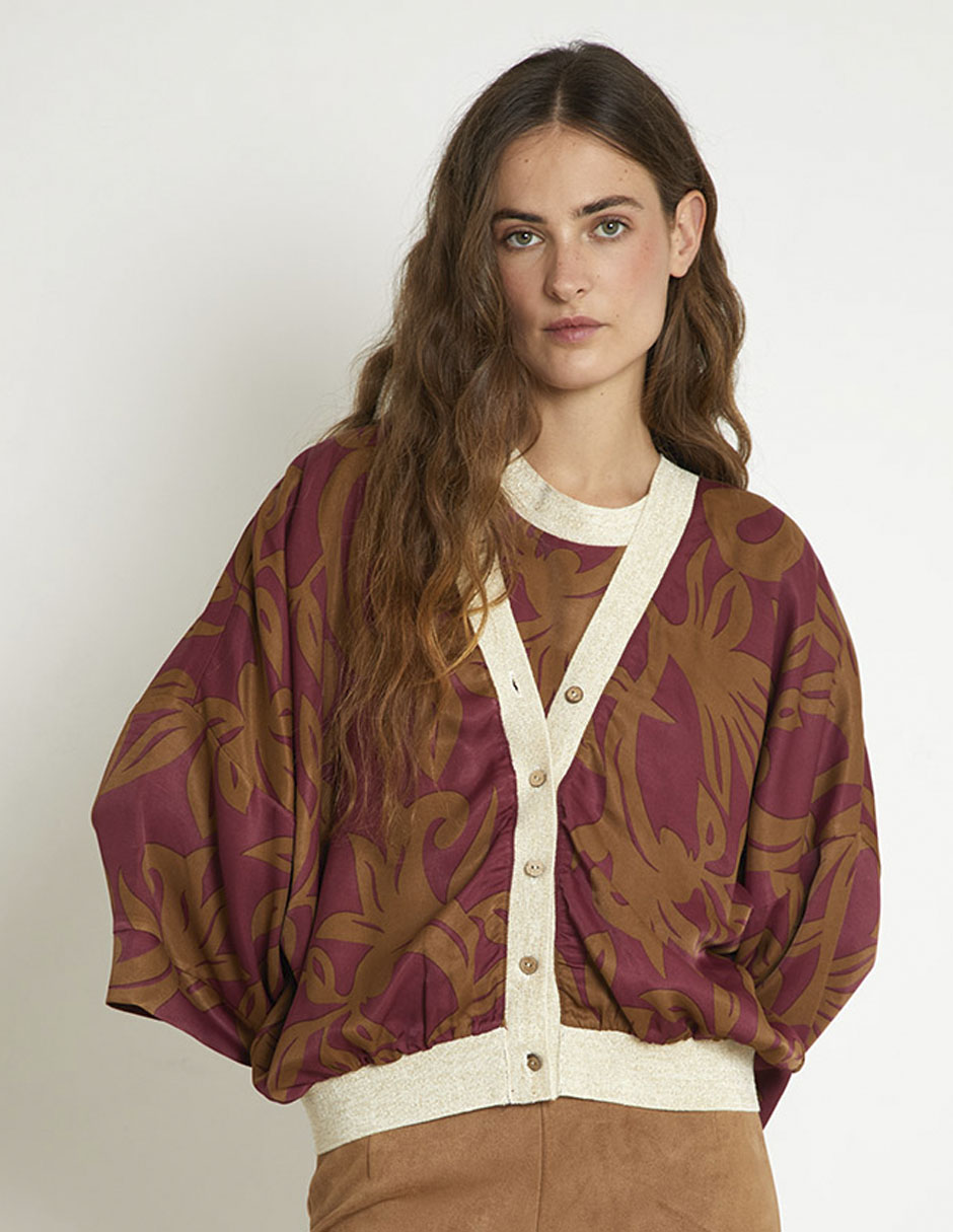 Suéter cuello V para mujer 4