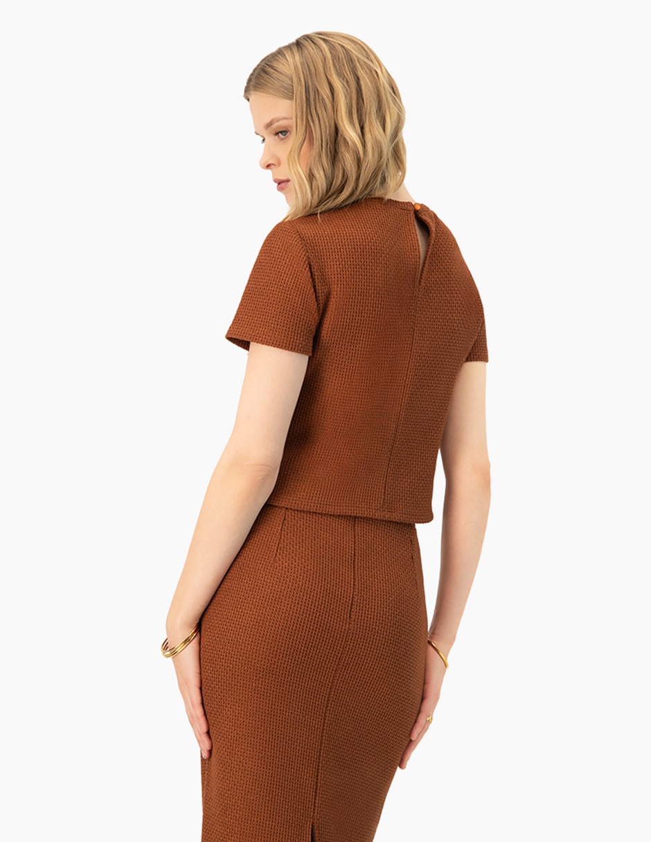Blusa manga corta para mujer 8