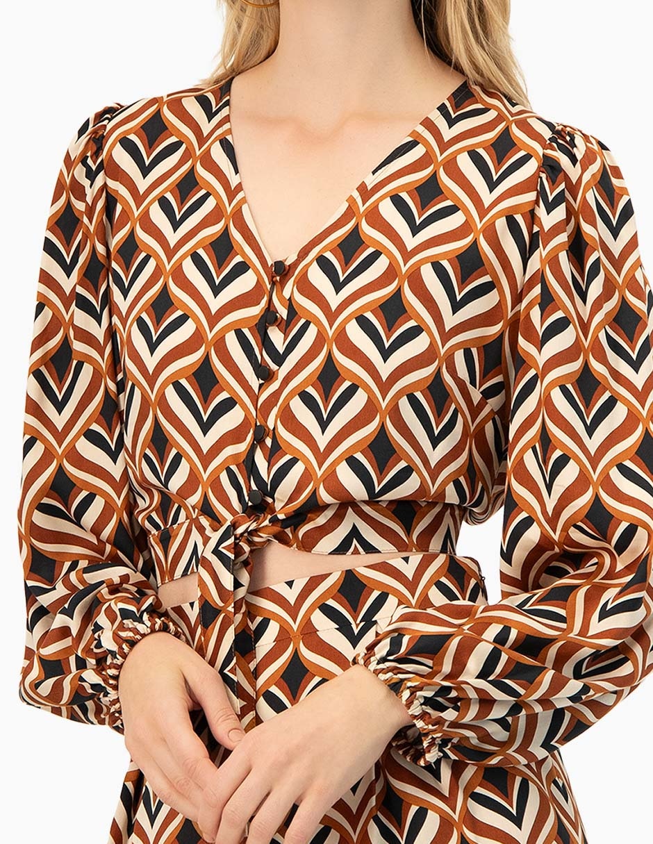 Blusa Ivonne manga larga para mujer