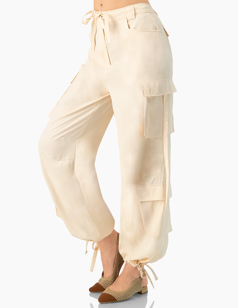 Pantalón cargo slim para mujer 4