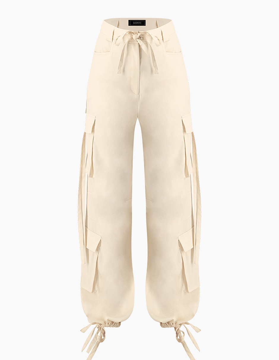 Pantalón cargo slim para mujer 7