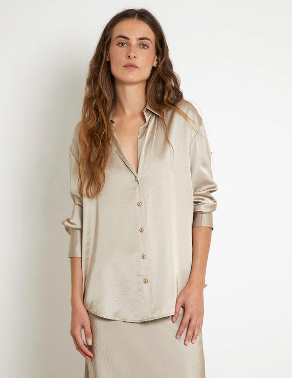 Blusa manga larga para mujer