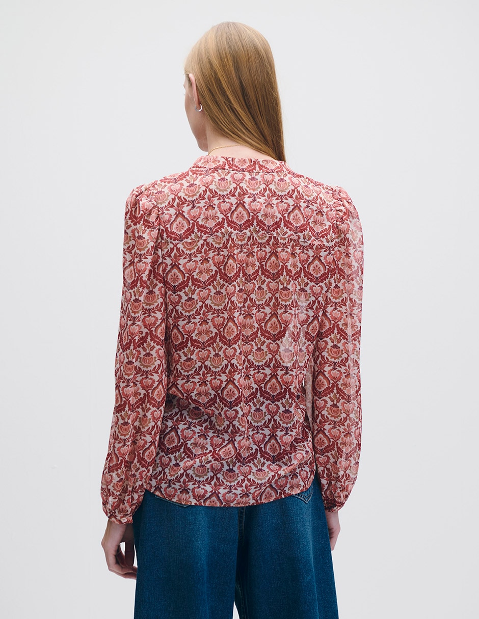Blusa riva manga larga para mujer
