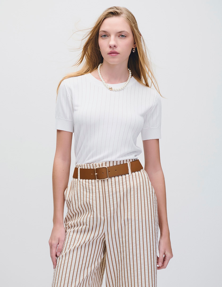 Blusa riva manga corta para mujer