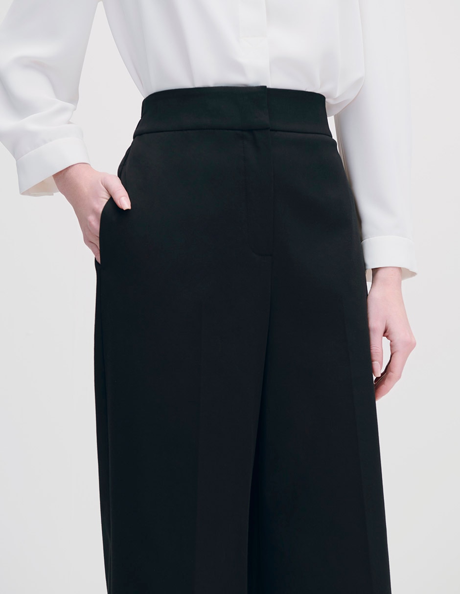 Pantalón coulotte relajado para mujer 2