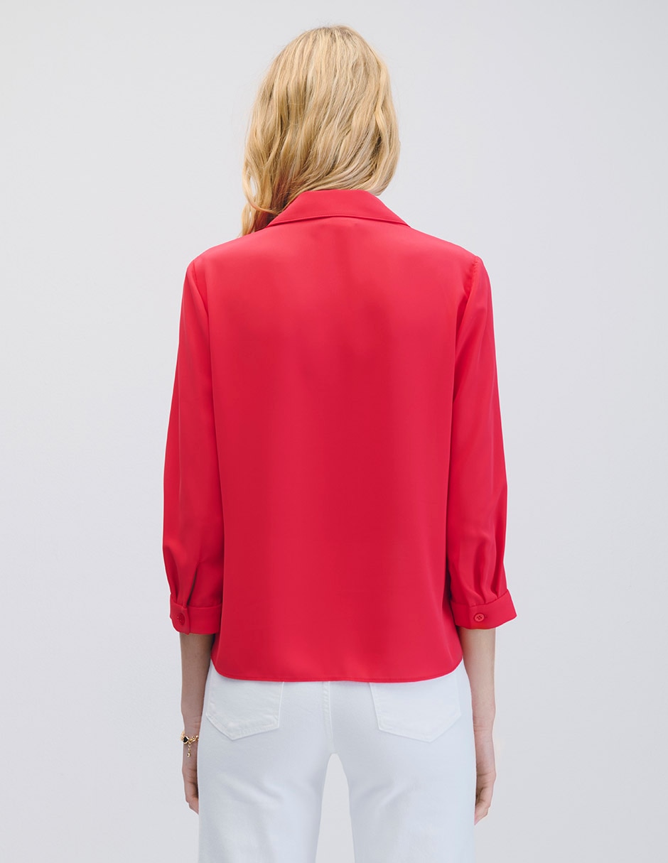 Blusa camisera manga 3/4 para mujer 6