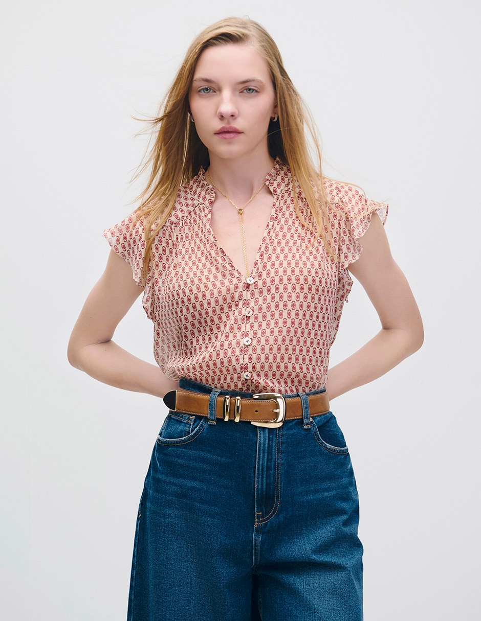 Blusa Julio Riva manga corta para mujer