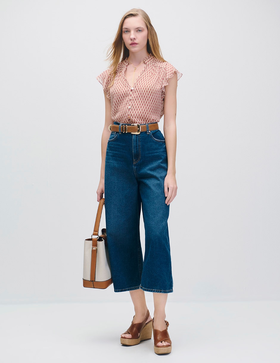 Blusa Julio Riva manga corta para mujer