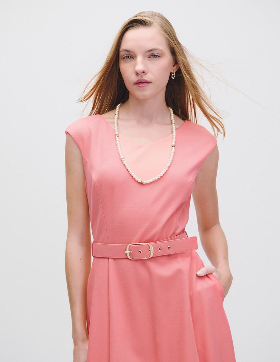 Vestido midi casual riva para mujer