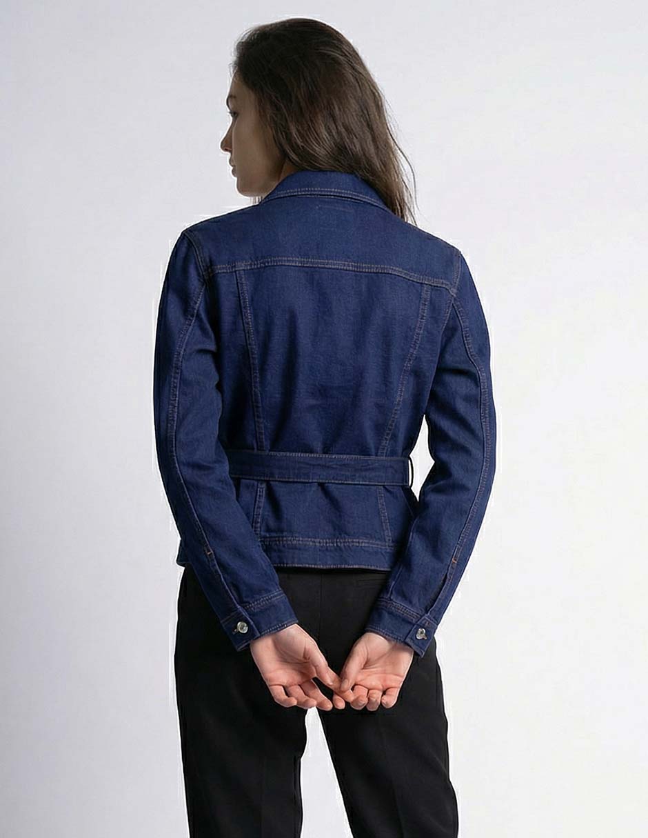 Chamarra denim calvin klein de mezclilla para mujer