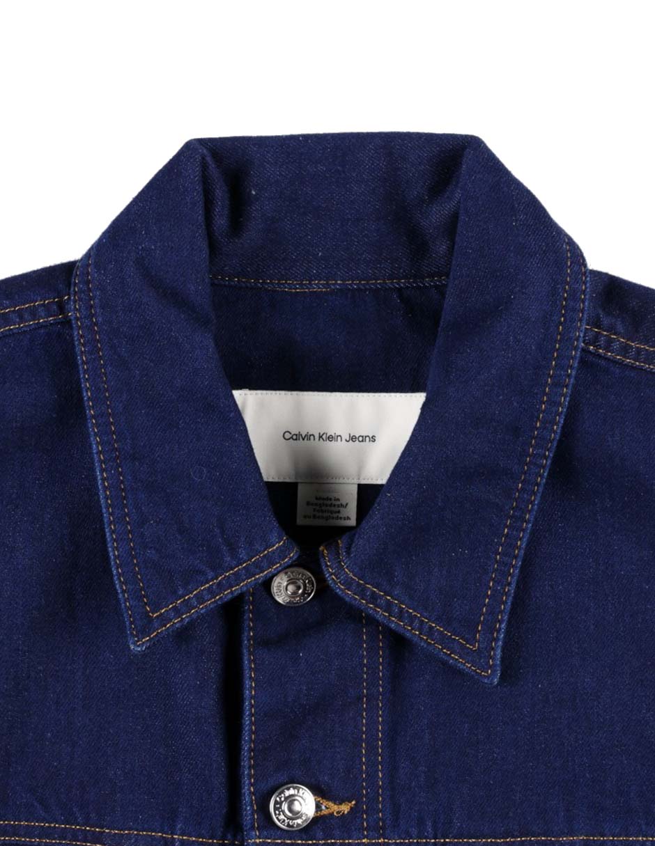 Chamarra denim calvin klein de mezclilla para mujer
