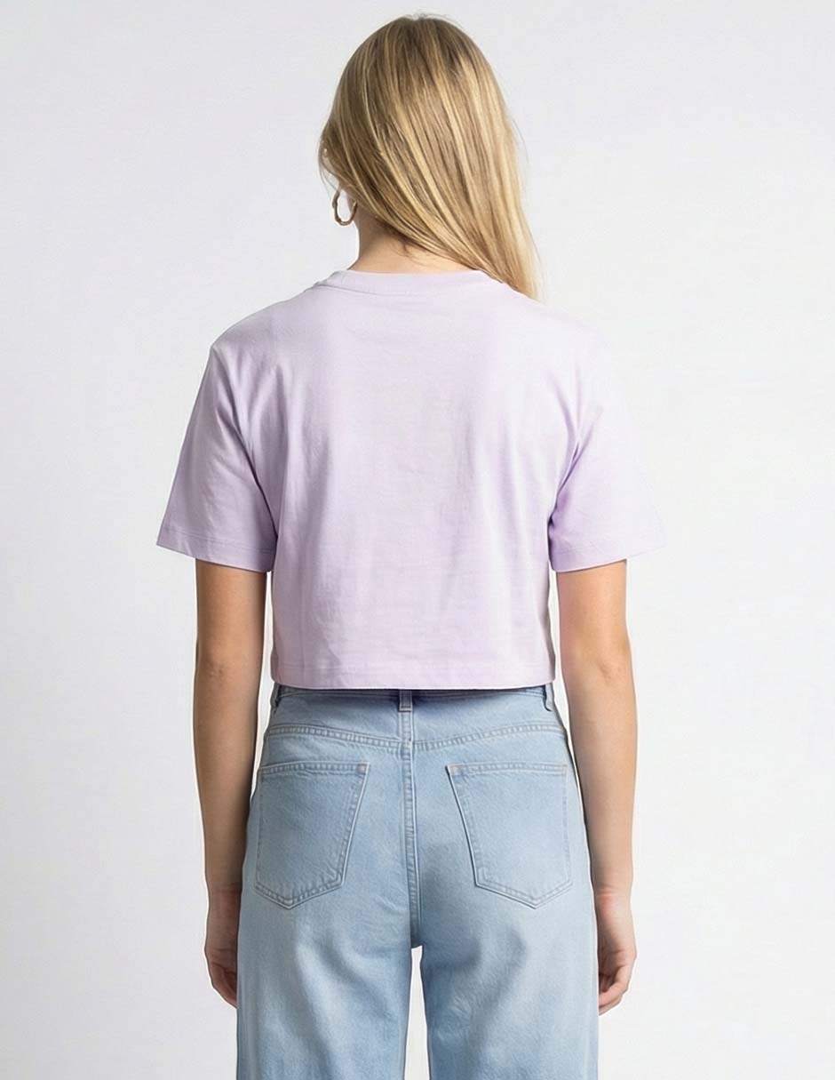 Playera manga corta Ck cuello redondo para mujer