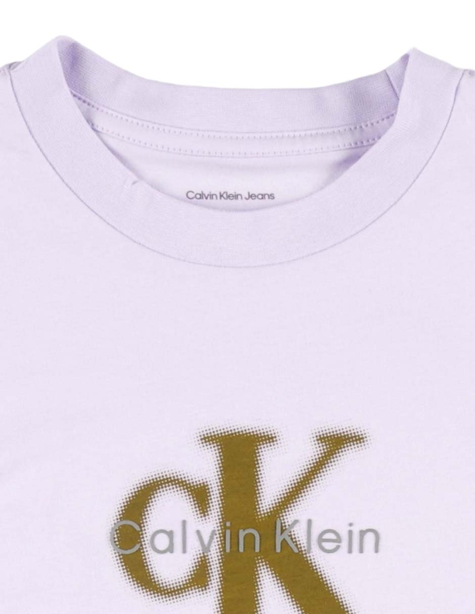 Playera manga corta Ck cuello redondo para mujer