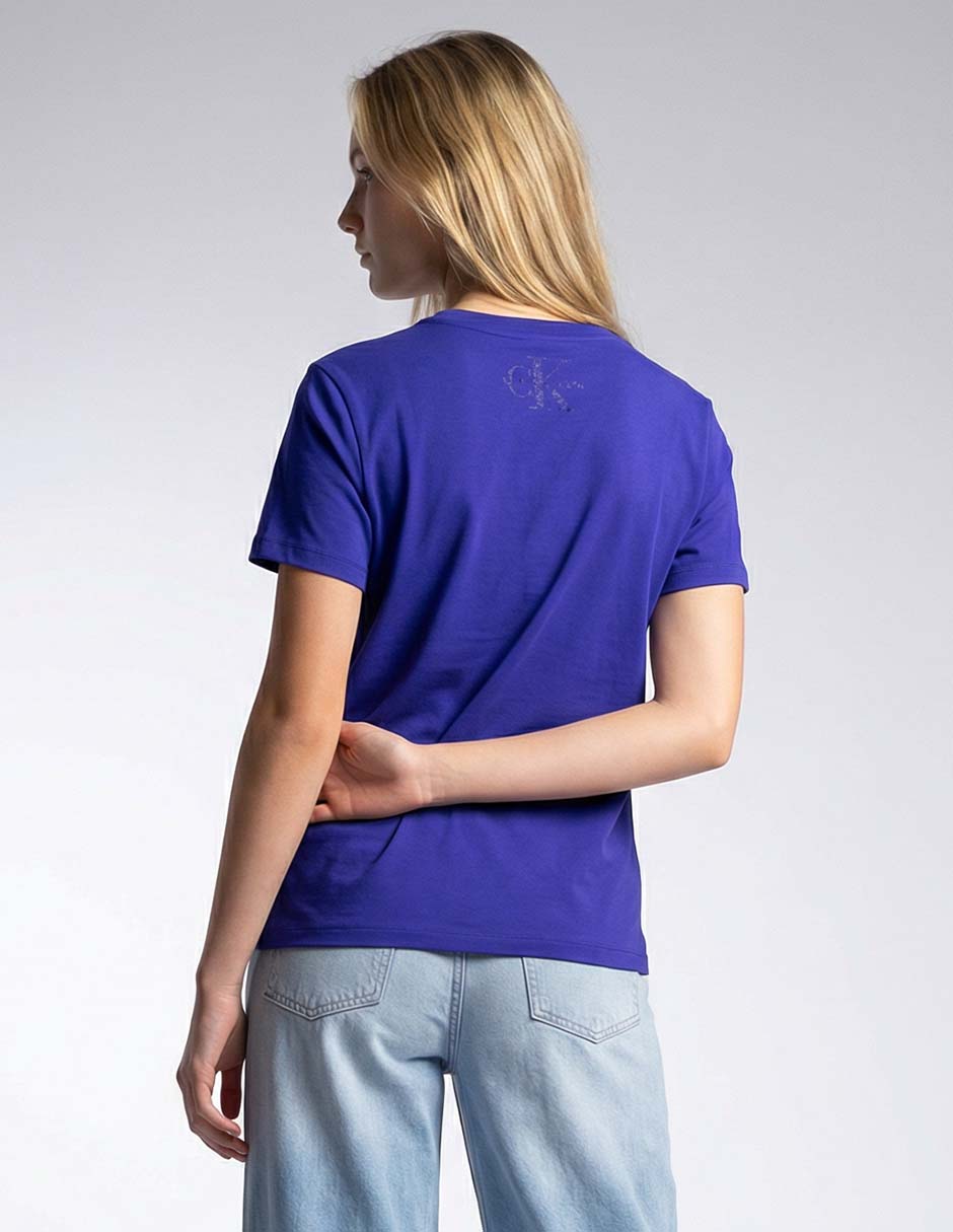 Playera manga corta Ck cuello redondo para mujer