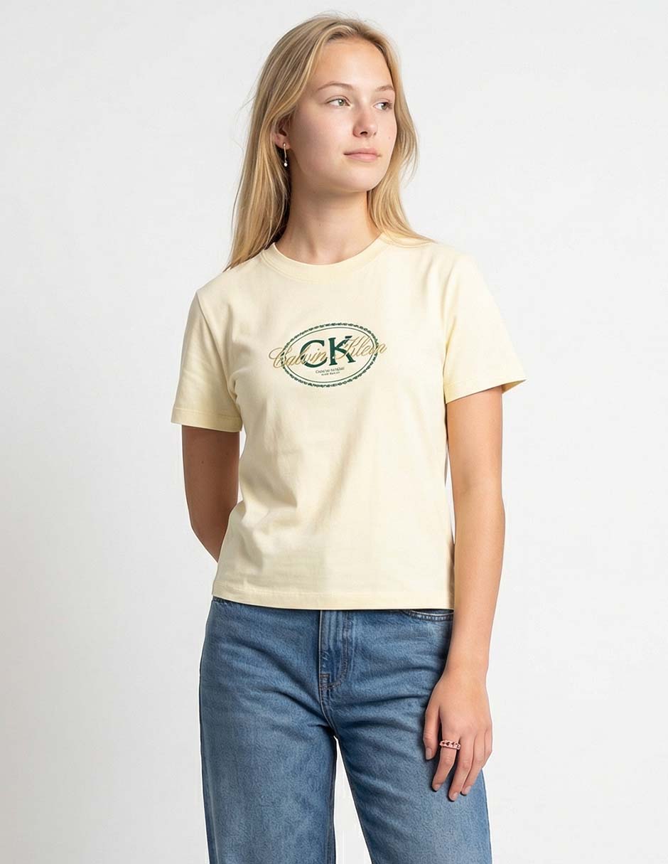 Playera "manga" corta sin familia o colección "cuello" redondo "para mujer" 1