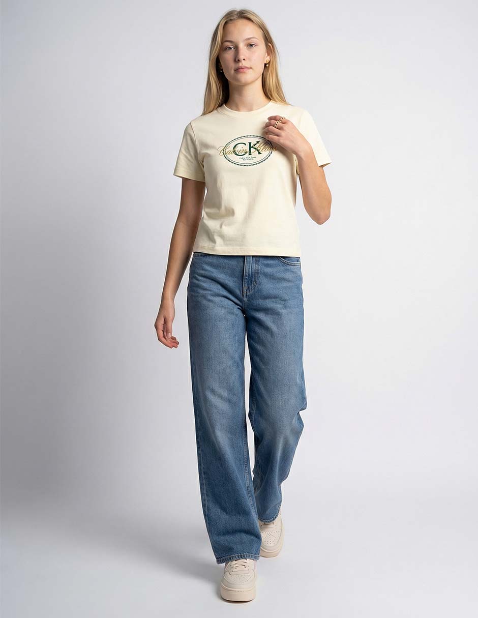 Playera "manga" corta sin familia o colección "cuello" redondo "para mujer" 7