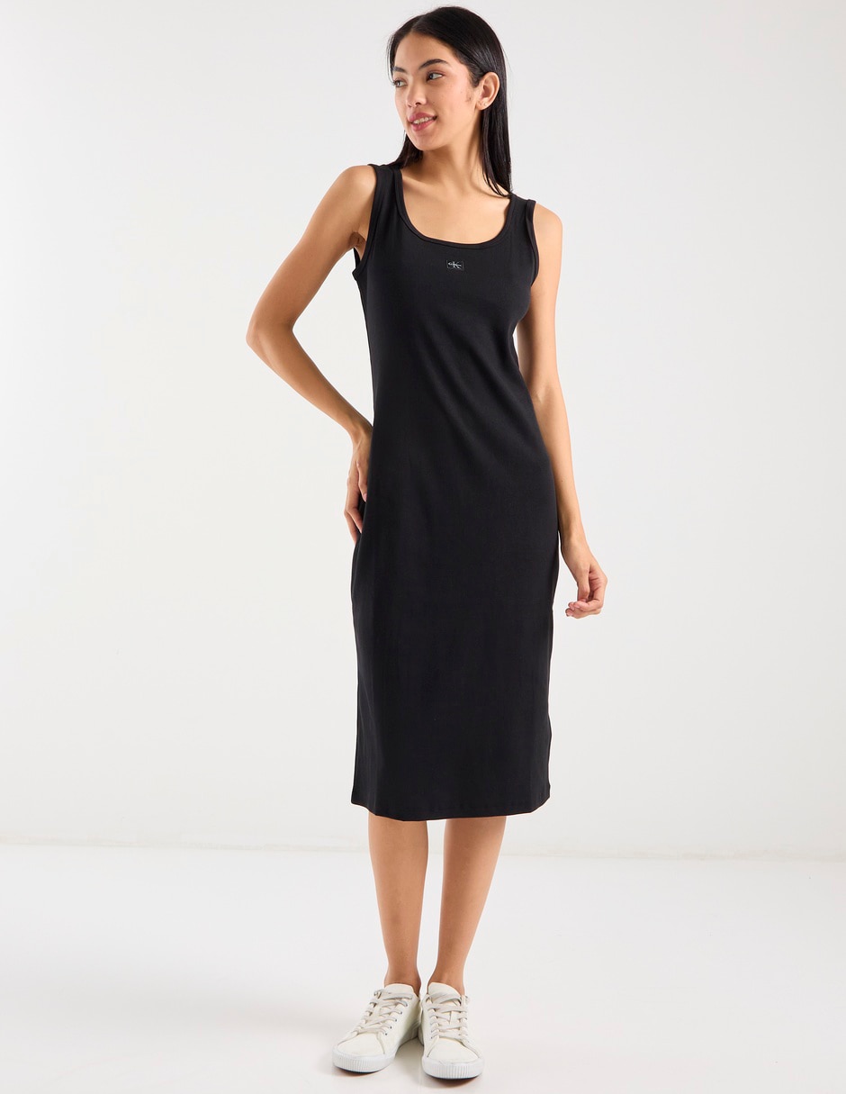 Vestido midi casual calvin klein para mujer