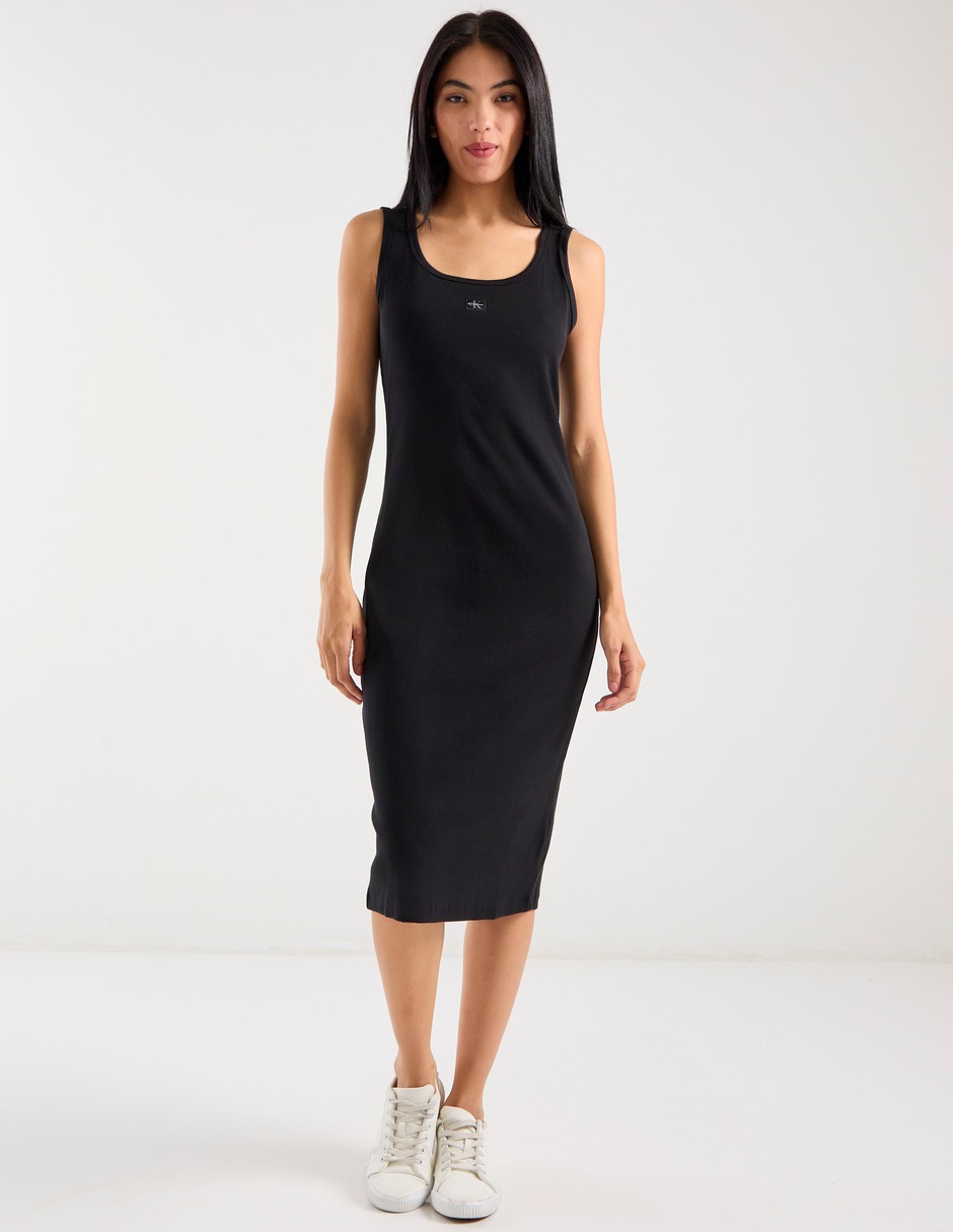 Vestido midi casual calvin klein para mujer