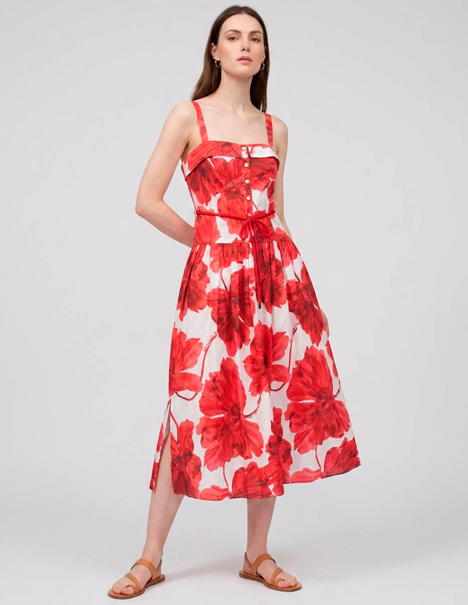 Vestido midi casual Karl Lagerfeld Paris para mujer