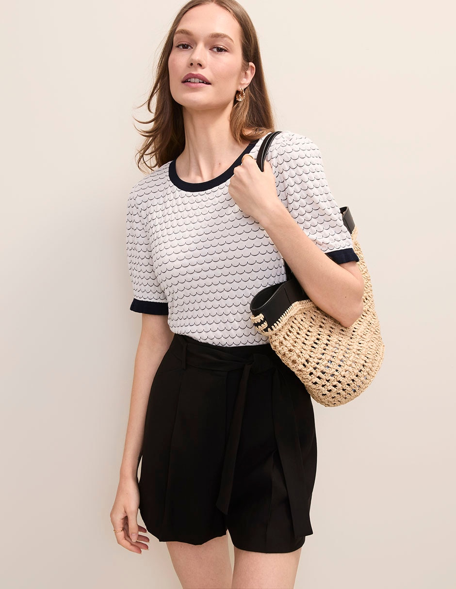 Blusa manga corta para mujer