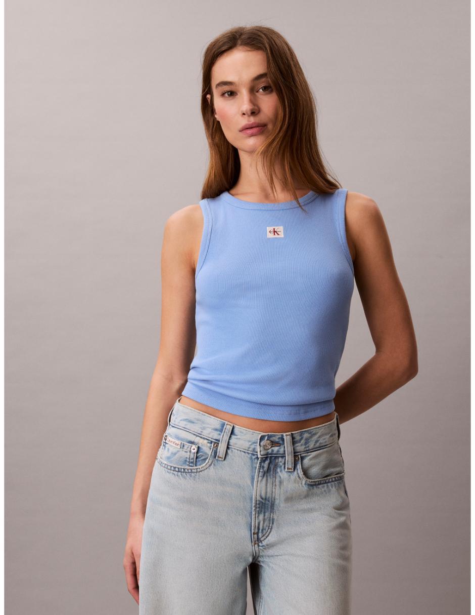 Top cuello redondo tirante ancho Top cuello redondo tirante ancho