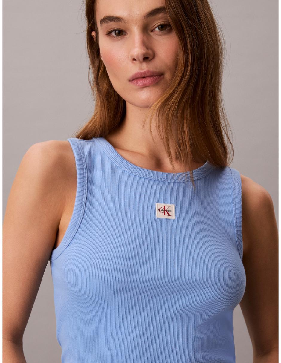 Top Calvin Klein cuello redondo tirante ancho