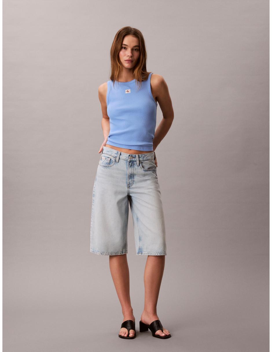 Top Calvin Klein cuello redondo tirante ancho