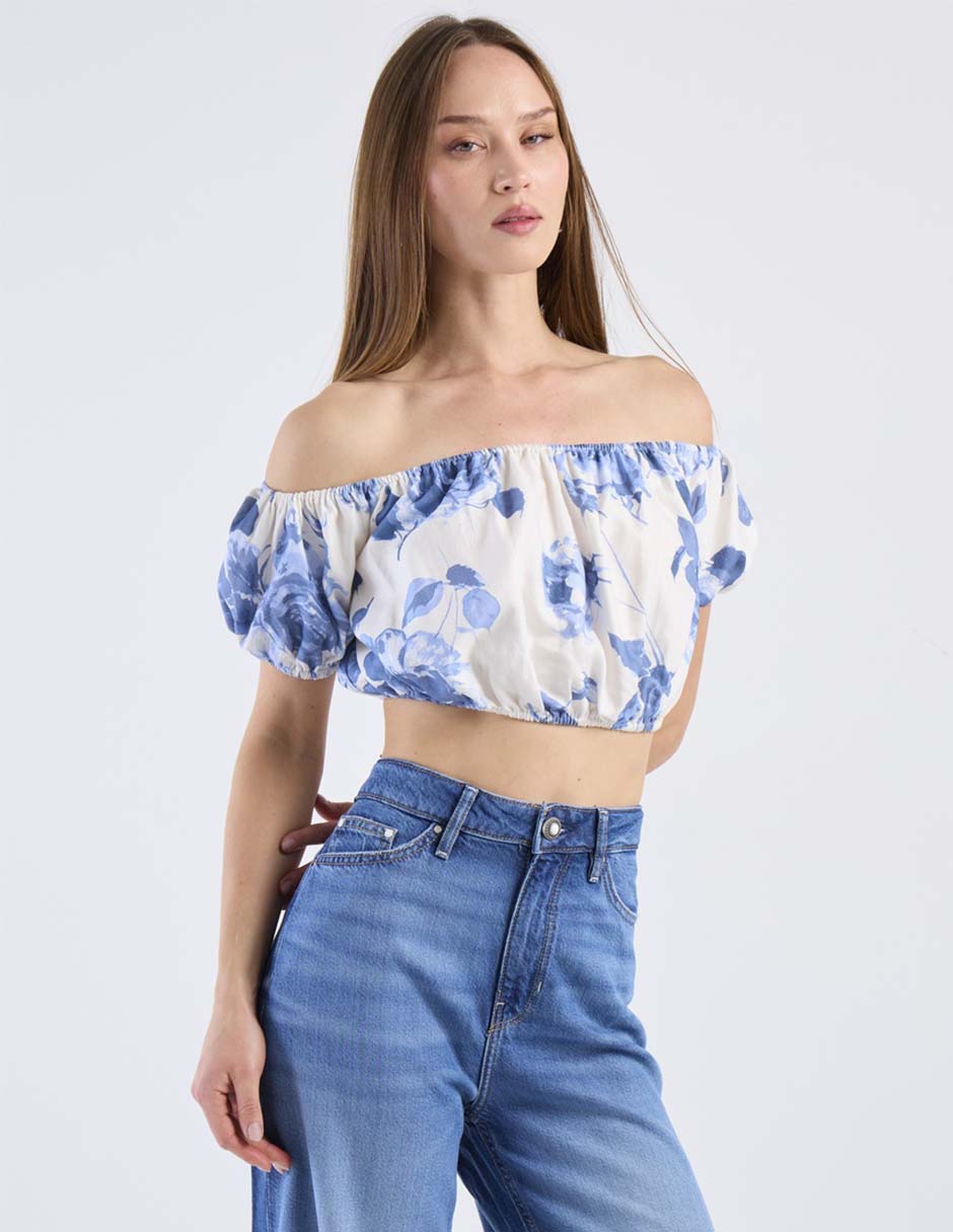 Blusa guess manga corta para mujer
