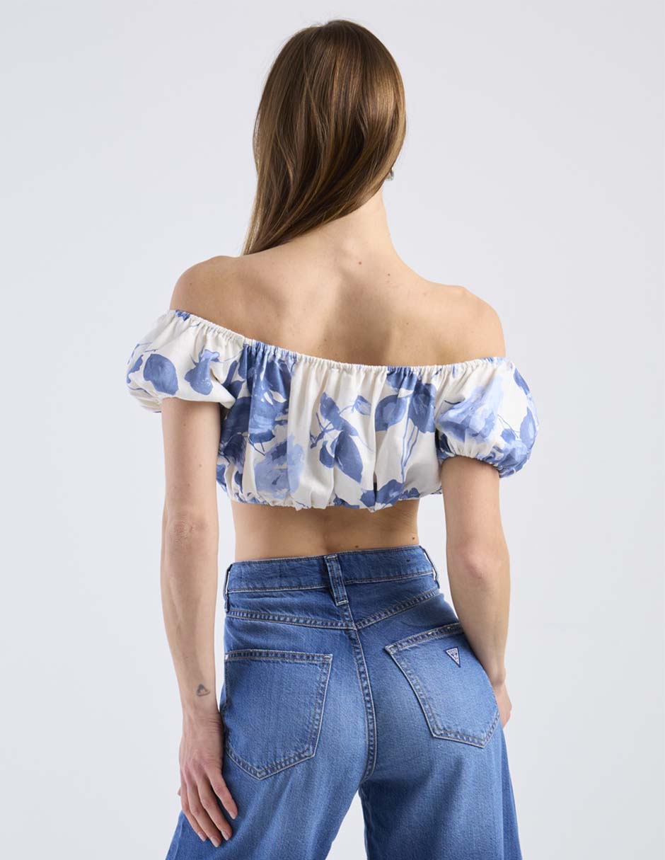 Blusa guess manga corta para mujer