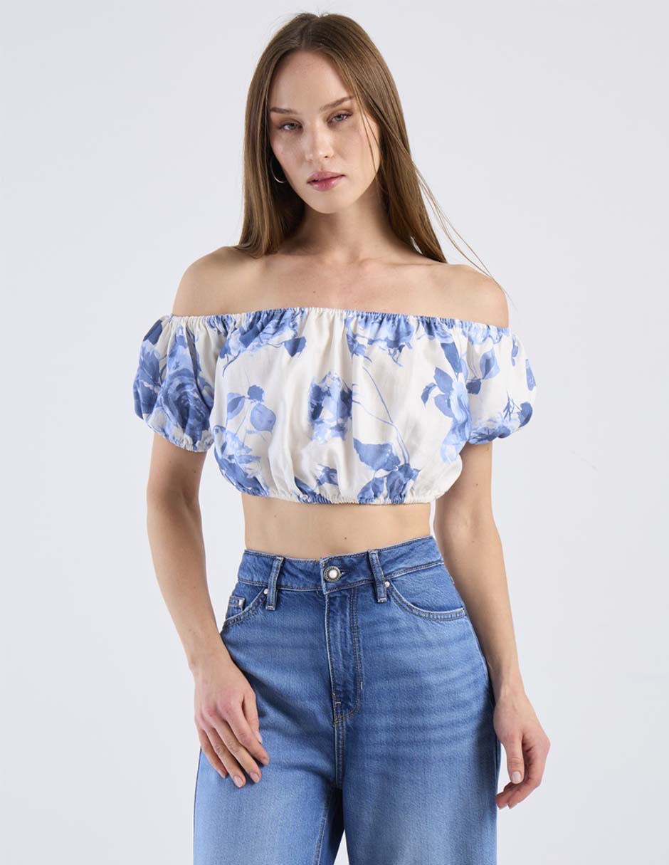 Blusa manga corta para mujer