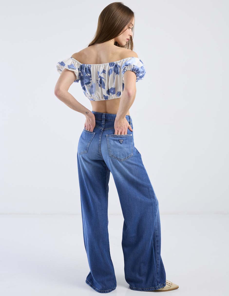 Jeans relaxed wide leg para mujer 6
