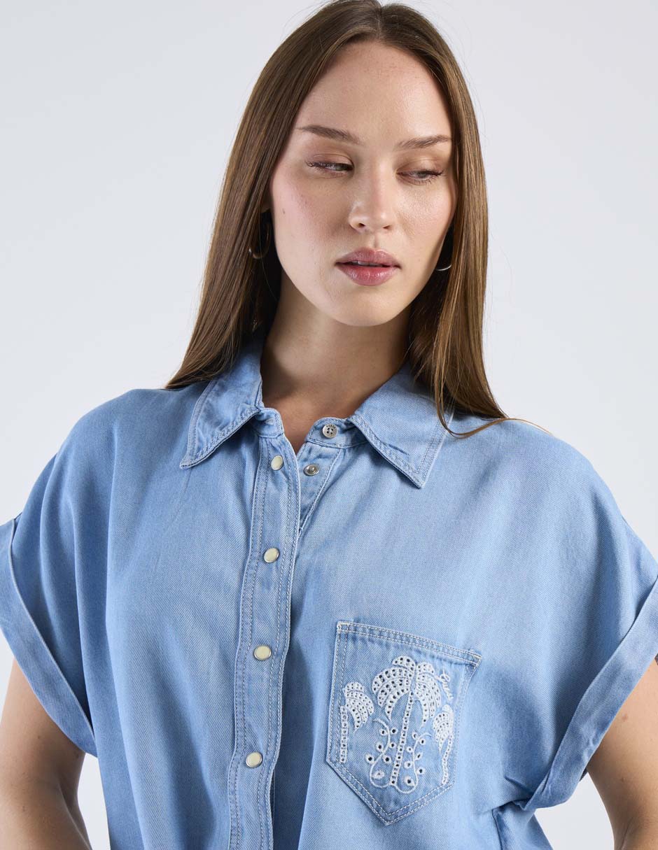 Blusa manga corta para mujer 4