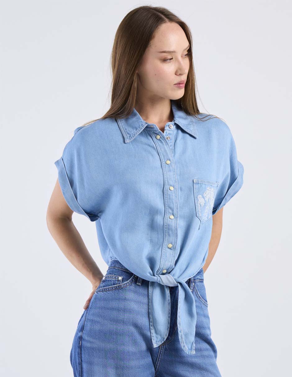 Blusa manga corta para mujer