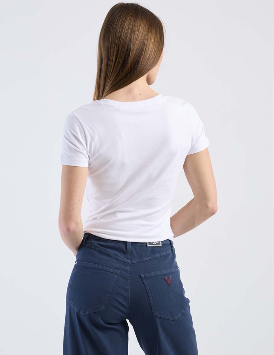 Playera manga corta cuello redondo para mujer 6