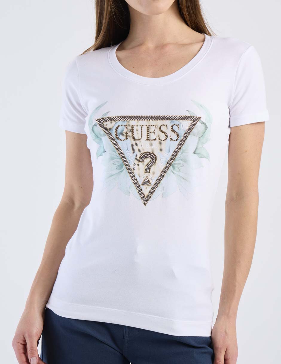 Playera manga corta cuello redondo para mujer 7