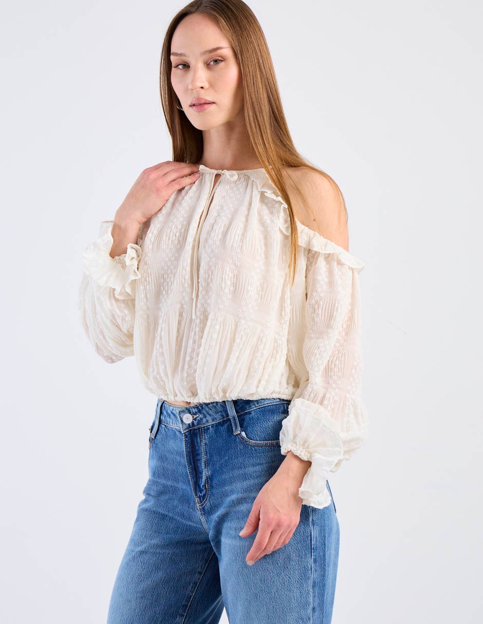 Blusa Guess manga larga para mujer