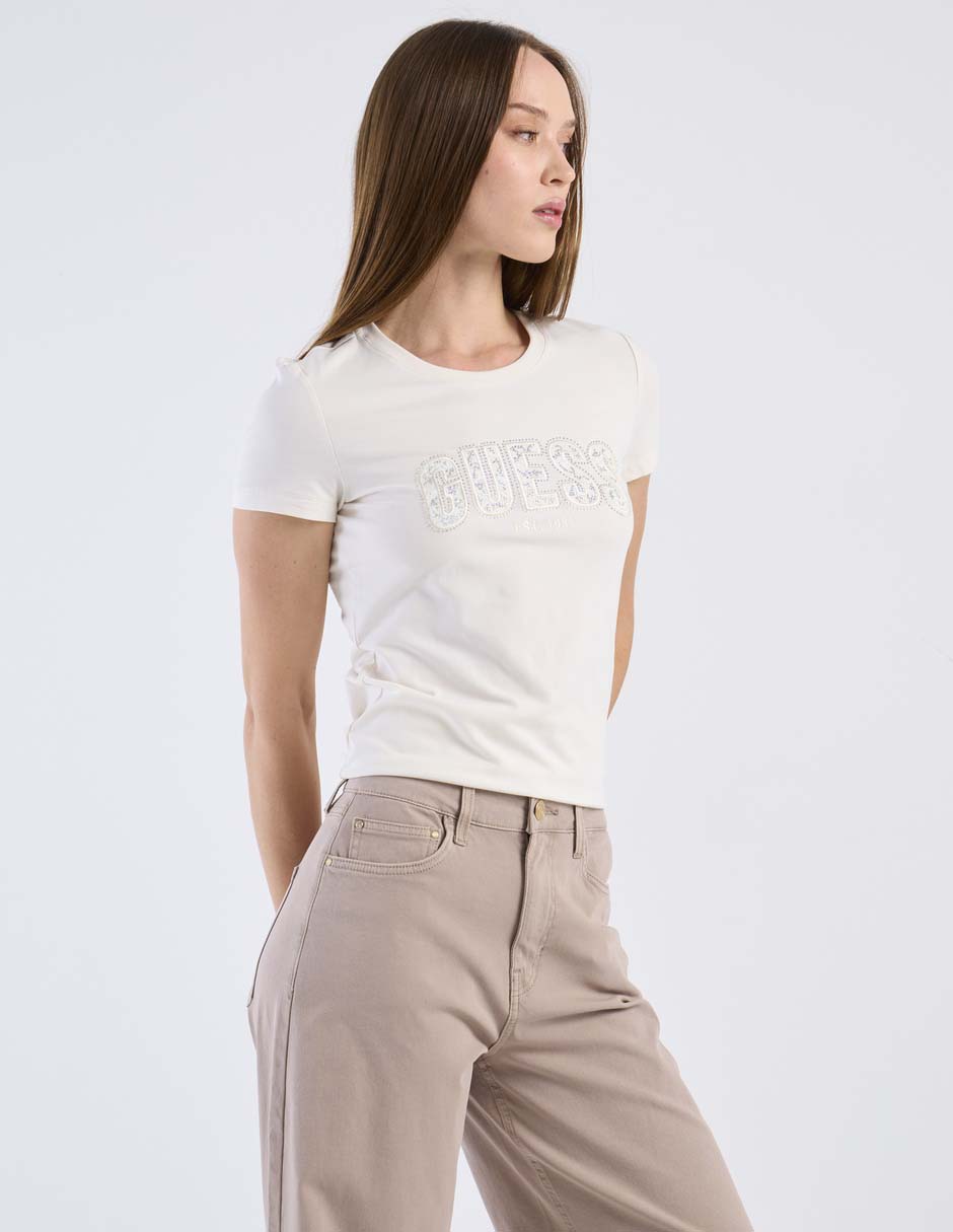 Playera manga corta cuello redondo para mujer 2